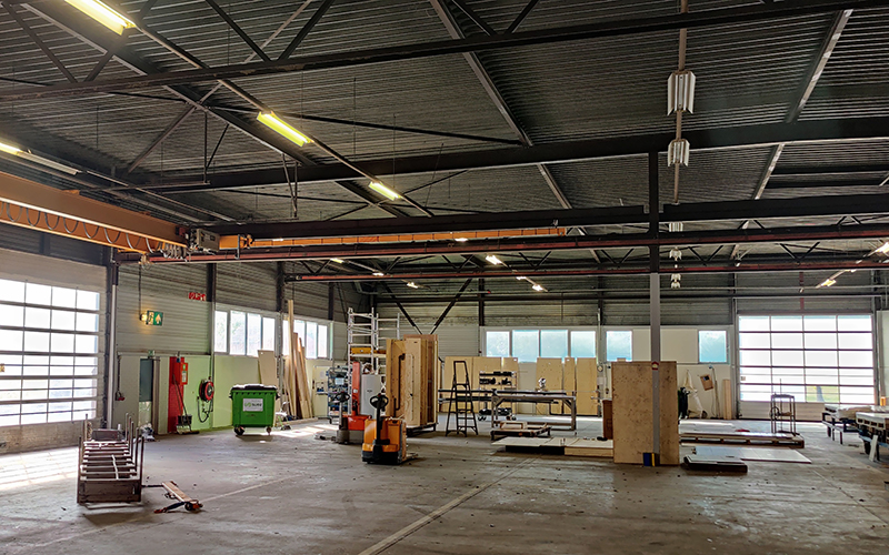 Ombouwen Productiehal - Locatie Shuttlebaan en Jobshops